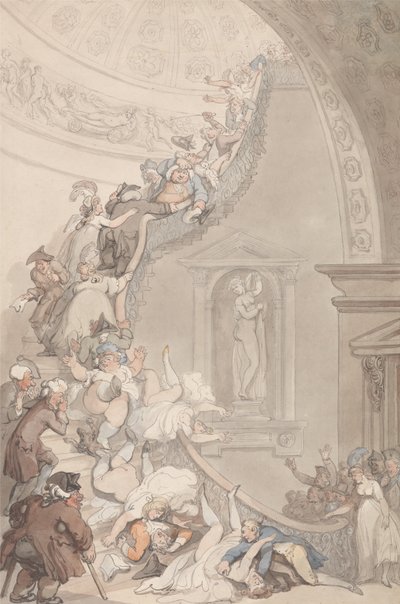 The Exhibition Stare-Case, Somerset House by Thomas Rowlandson